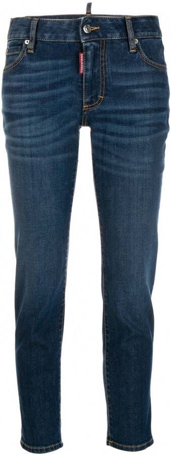 DSQUARED2 Jeans met logoplakkaat Blauw