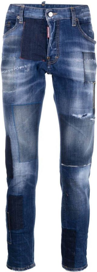 DSQUARED2 Jeans met patchwork Blauw