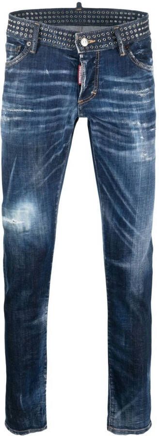 DSQUARED2 Jeans met studs Blauw
