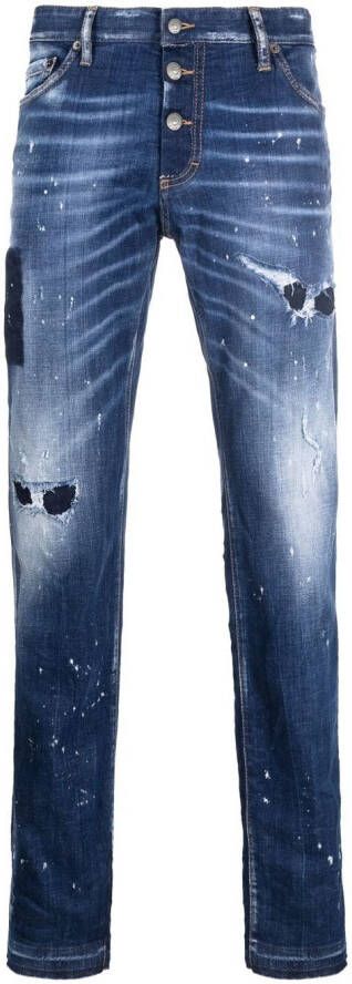 DSQUARED2 Jeans met verfspetters Blauw