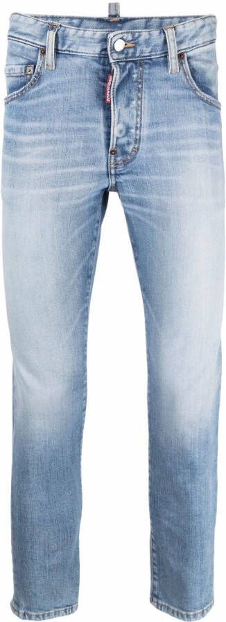 Dsquared2 Jeans met verwassen-effect Blauw