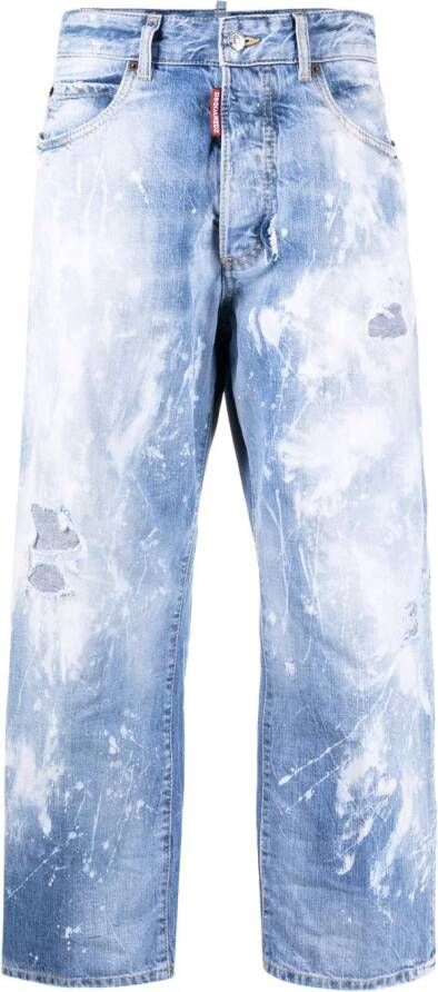 DSQUARED2 Jeans met wijde pijpen Blauw