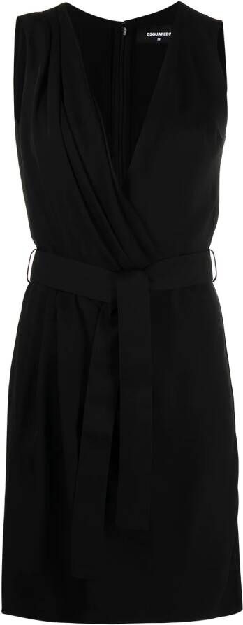 DSQUARED2 Jurk met ceintuur Zwart