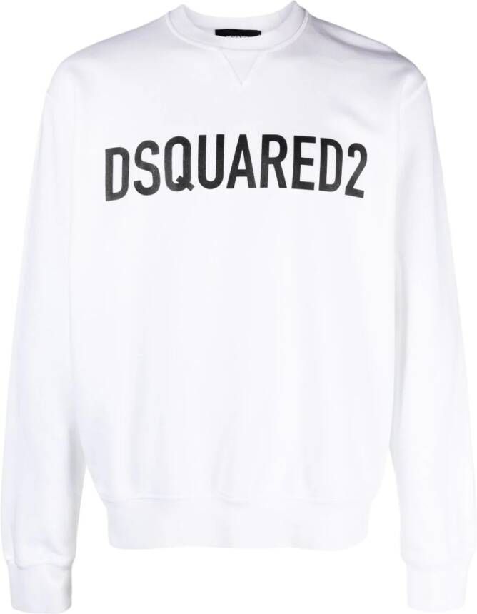 Dsquared2 Katoenen sweater met logoprint Wit