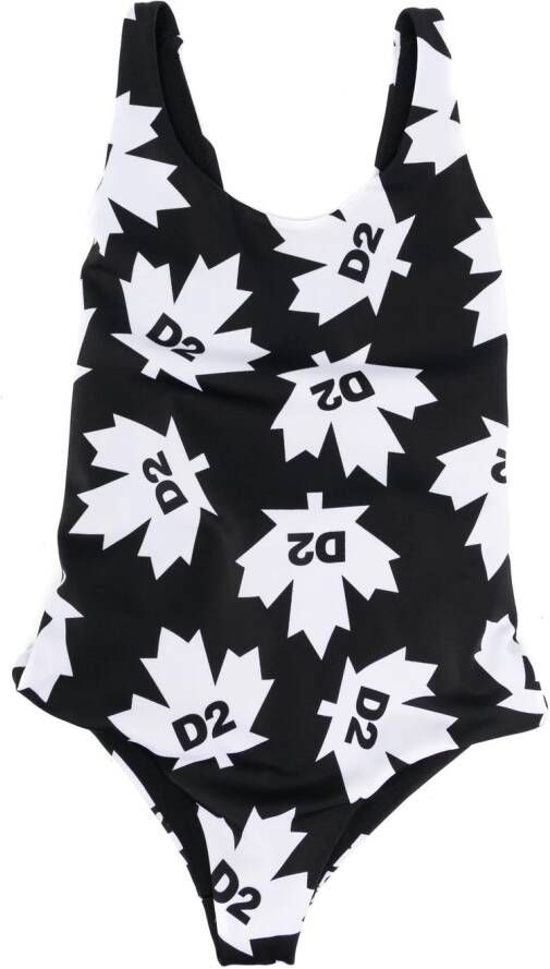 DSQUARED2 KIDS Badpak met print Zwart