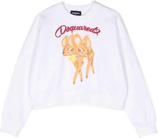 Dsquared2 Kids Trui met print Wit