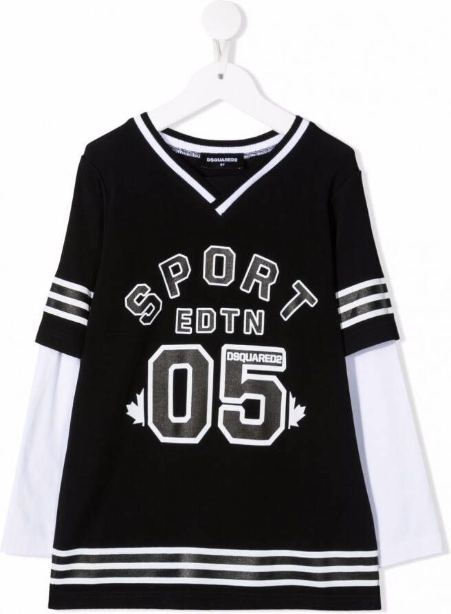 DSQUARED2 KIDS Gelaagd T-shirt Zwart