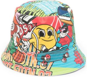 Dsquared2 Kids Vissershoed met grafische print Blauw