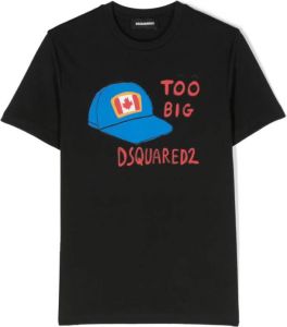 Dsquared2 Kids T-shirt met grafische print Zwart