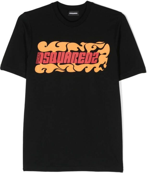 Dsquared2 Kids T-shirt met logoprint Zwart
