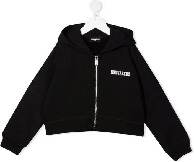 DSQUARED2 KIDS Hoodie met logoprint Zwart