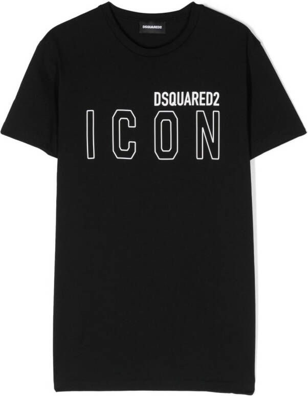 Dsquared2 Kids T-shirt met logoprint Zwart
