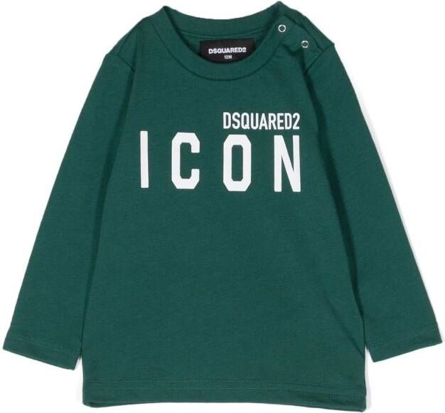 DSQUARED2 KIDS T-shirt met logoprint Groen