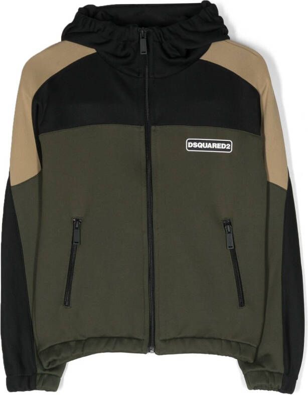 DSQUARED2 KIDS Hoodie met colourblocking Zwart