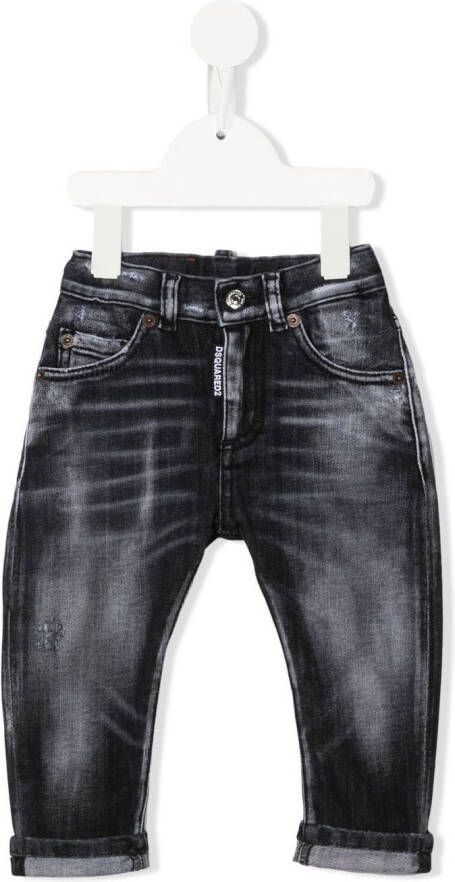 Dsquared2 Kids Jeans met logopatch Grijs