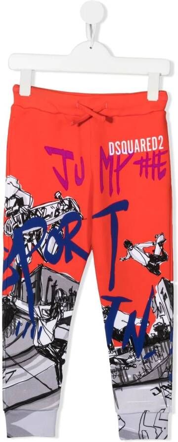 DSQUARED2 KIDS Legging met grafische print Oranje