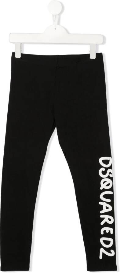 DSQUARED2 KIDS Legging met logoprint Zwart