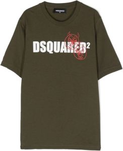 Dsquared2 Kids T-shirt met grafische print Groen