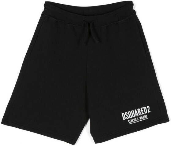 Dsquared2 Kids Shorts met logoprint Zwart