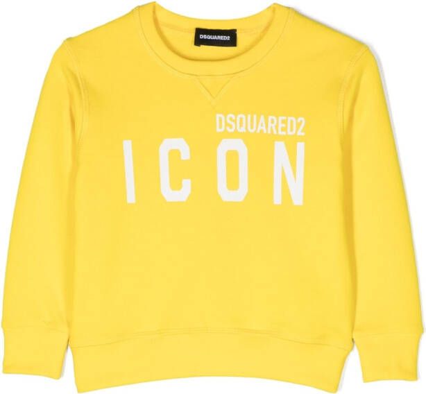 DSQUARED2 KIDS Sweater met logoprint Geel