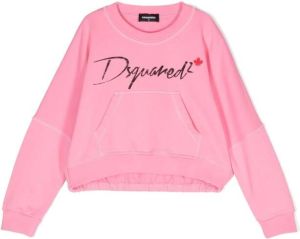 Dsquared2 Kids Sweater met logoprint Roze