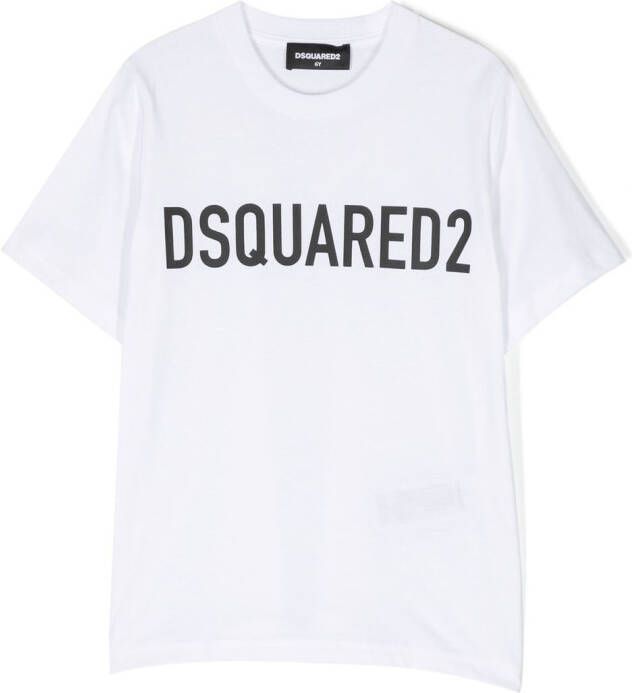 DSQUARED2 KIDS T-shirt met logoprint Wit