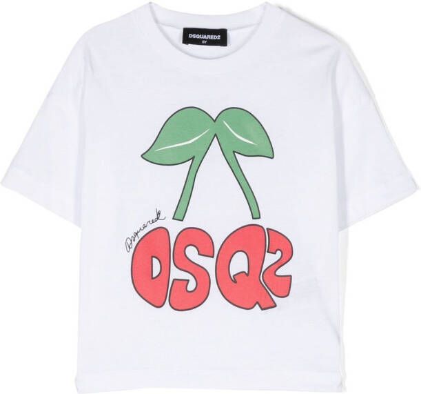 DSQUARED2 KIDS T-shirt met logoprint Wit