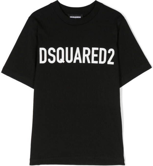 DSQUARED2 KIDS T-shirt met logoprint Zwart