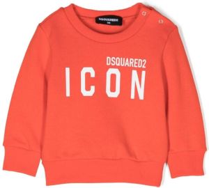 Dsquared2 Kids Sweater met logoprint Oranje