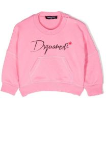 Dsquared2 Kids Sweater met logoprint Roze