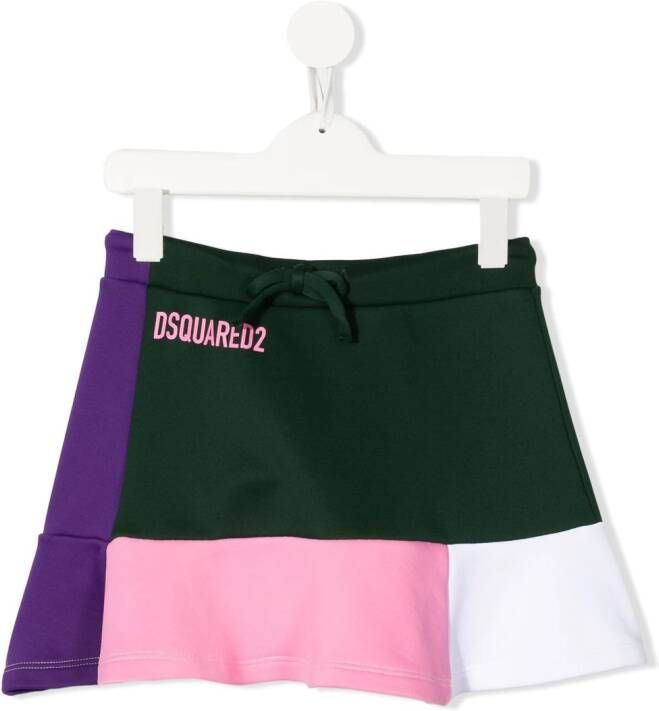 DSQUARED2 KIDS Mini-rok met colourblocking Groen