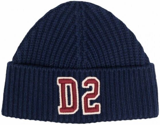 DSQUARED2 KIDS Muts met logopatch Blauw