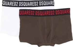Dsquared2 Kids Set van 2 boxershorts met logoband DQC41
