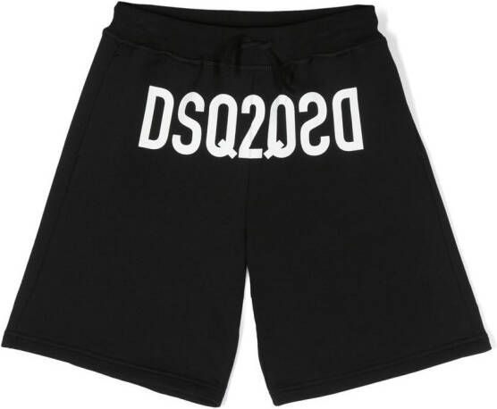 Dsquared2 Kids Shorts met logoprint Zwart