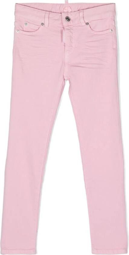 Dsquared2 Kids Straight jeans Roze