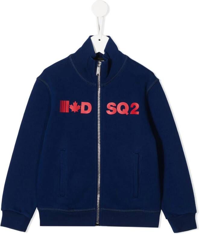Dsquared2 Kids Sweater met logo Blauw