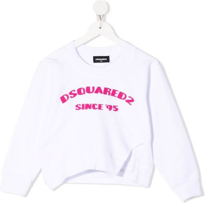 Dsquared2 Kids Sweater met logo Wit