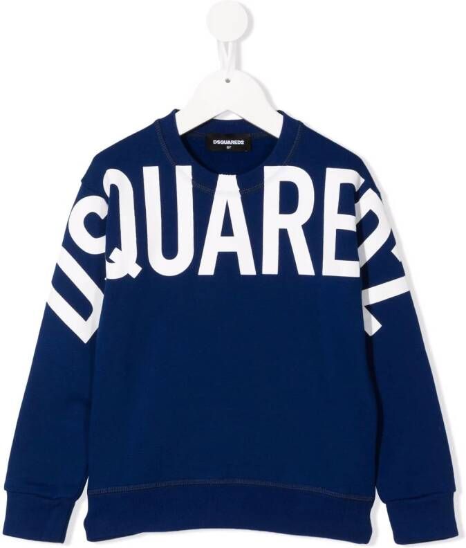 DSQUARED2 KIDS Sweater met logoprint Blauw