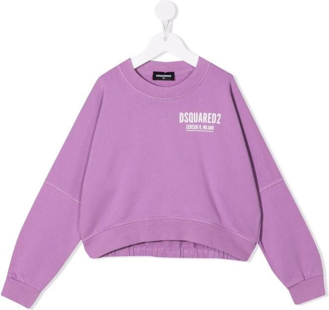 DSQUARED2 KIDS Sweater met logoprint Paars