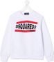 Dsquared2 Kids Sweater met logoprint kinderen katoen 10 jaar Wit - Thumbnail 1