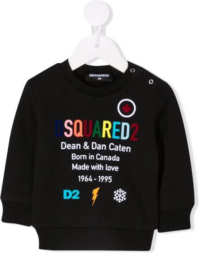 DSQUARED2 KIDS Sweater met logoprint Zwart