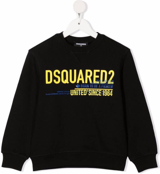 DSQUARED2 KIDS Sweater met tekst Zwart