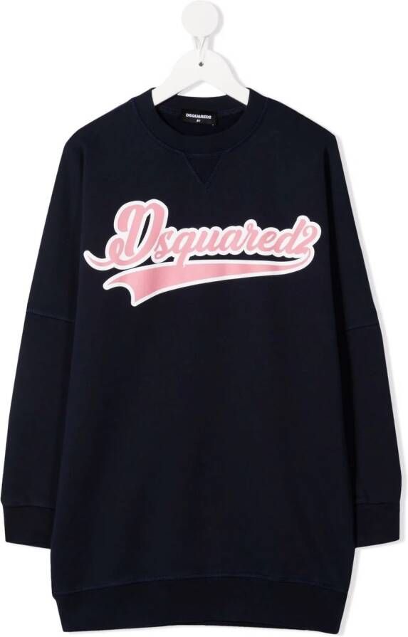 DSQUARED2 KIDS Sweaterjurk met logoprint Blauw