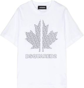 Dsquared2 Kids T-shirt met logo-reliëf Wit