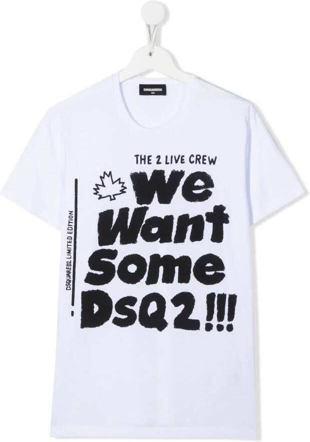 DSQUARED2 KIDS T-shirt met logo Wit