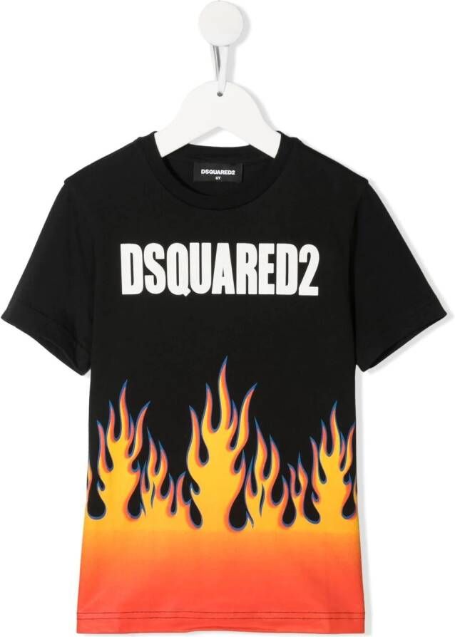 Dsquared2 Kids T-shirt met logo Zwart