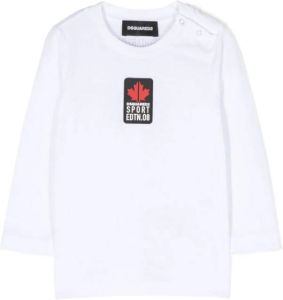 Dsquared2 Kids T-shirt met logopatch Wit