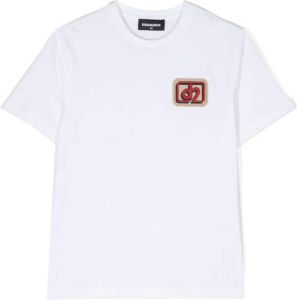 Dsquared2 Kids T-shirt met logopatch Wit