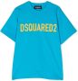 Dsquared2 Kids T-shirt met logoprint Blauw - Thumbnail 1