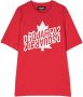 Dsquared2 Kids T-shirt met logoprint Rood - Thumbnail 1